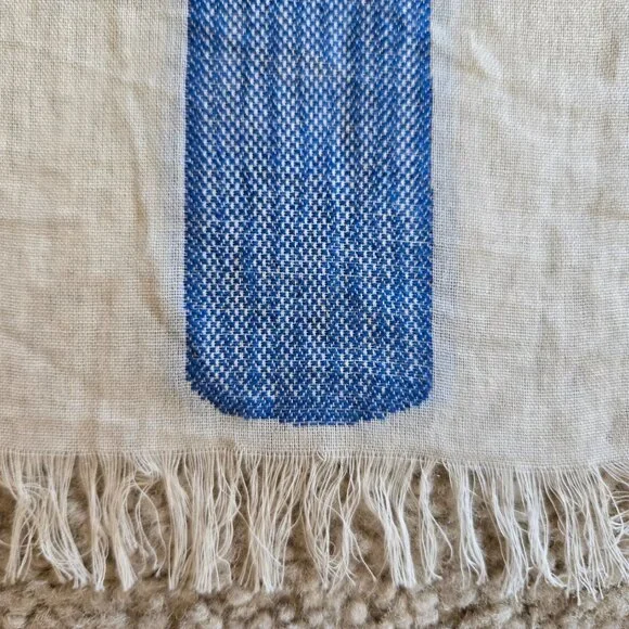 NWT Anthropologie Blue Cactus Sea of Saguaros Square Scarf - Picture 4 of 10